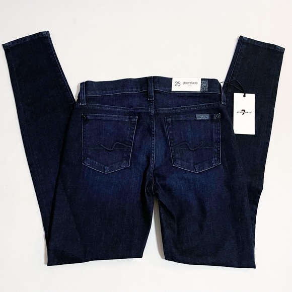 New 7 For All Mankind Gwenevere Skinny Jeans Sz 26 - Picture 6 of 10